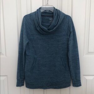 Blue L.L. Bean Women's Cowl Neck Sweater